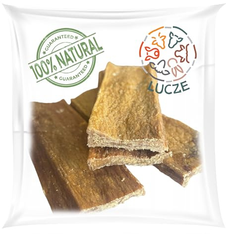 Lucze Kauartikel Rind für Hunde 1kg, Hundesnack Rind getrocknet, 100% natürlich, getreidefrei, proteinreich, ohne Zusatzstoffe, Rindereuter für Welpen, kleine Hunde & Senioren