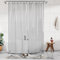 Barossa Design Extra langer innerer Duschvorhang mit 3 Magneten, 182,9 x 213,4 cm, XL, wasserdicht, PEVA, leicht, Duschvorhang für Badezimmer, PVC-frei, Metallösen, transparentes Schwarz