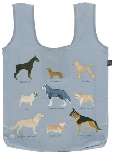 Esschert Design Tasche mit Hunderassen Motiv zusammenfaltbar