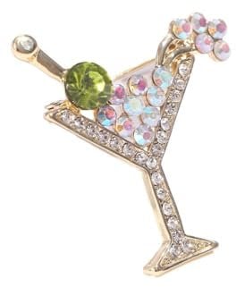 sunjiaqiRhinestone Wine Glass Brooch Wine Glass brooch Jewelry with Crystal Women's Brooches Pins Crystal Rhinestone Brooch Badge Women Dress Bag Accessories Party Ornament Charm Gift