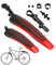 OVTSPO Fahrrad Schutzblech Set 20-26Zoll Robuste und Spritzschutzset Verstellbarer Schutzbleches MTB für Vorder- und Hinterrad Universalgröße für Mountainbikes und Cityräder (Rot)