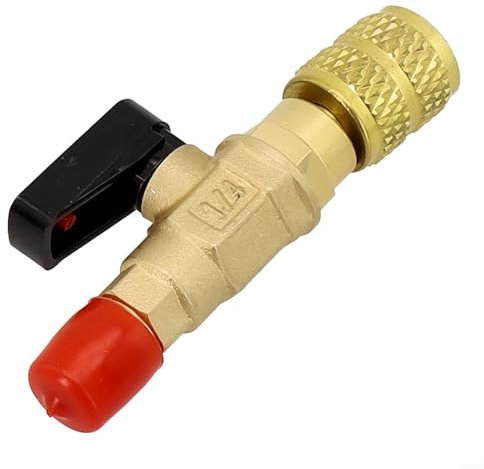SPORTARC ACME F x SAE M Valvola di intercettazione per bottiglie R32, valvola a globo 12 ACME F, 14 SAE M, bottiglie riciclabili, la confezione contiene 1 valvola a globo