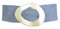 FrasiBags Breiter Damen-Gürtel aus Wildleder mit Schleife, runder Ring, oval, Damengürtel aus Wildleder, hoher Gürtel für Damen, Leder Made in Italy, himmelblau, Einheitsgröße
