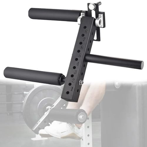 Quixnova Leg Curl Leg Extension Attachment for Lower Body Leg Muscle Training, Plate Loaded for 5cm Diameter, Leg Extension and Curl Machine for Home Gym,1.6cm