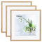 Picture Frame 12×12, Oak Wood 12×12 inch Square Photo Frame, 3 Pack 12×12 Frame with Mount for 8x8 Photo Frames, Vertical & Horizontal Wall Hanging Picture Frame for Home Poster Prints Decor