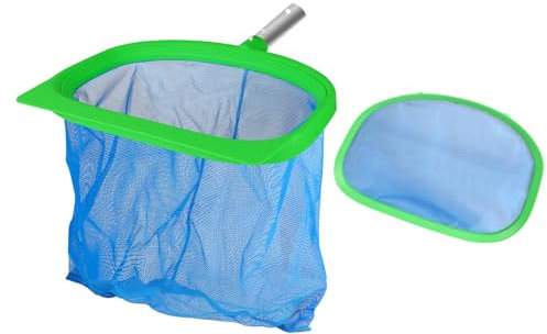 SUPAWAY Épuisette de Piscine, Filet Vert et Bleu Profond & Peu Profond Double Usage, Skimmer Net, Filet à Feuilles, Filet de Piscine à écumoire pour Feuilles,Débris, Pollens – Cadre Robuste et Durable
