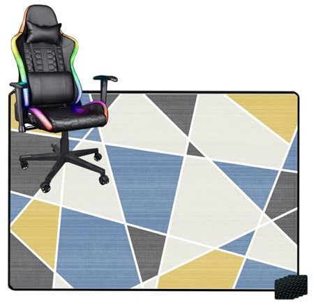 Desk Chair Mat for Hard Floors Scratch Resistant Protection Mat with 4 Pcs Rug Grippers Gaming Carpet 120x140CM