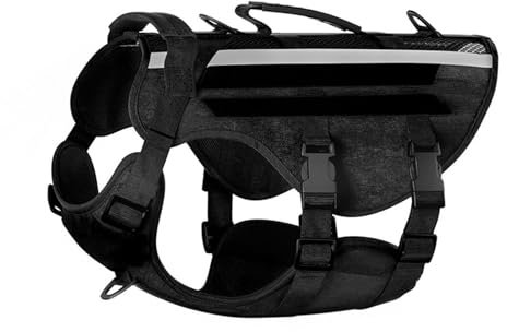 Hundeweste, verstellbares Trainingsgeschirr für große Hunde, reflektierend, stark, strapazierfähig, weicher Griff