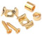 Lot de 2 guides de retenue pour cordes de guitare, avec vis de montage pour guitare électrique Fender Stratocaster, Stratocaster, Tele (doré)