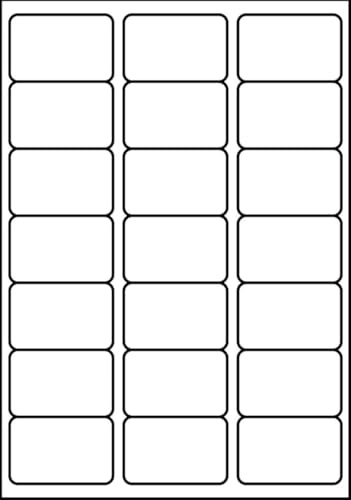 SmithPackaging A4 Self Adhesive Address Labels, 21 Labels Per Sheet, 20 Sheets, 63.5 x 38.1mm, 420 Labels