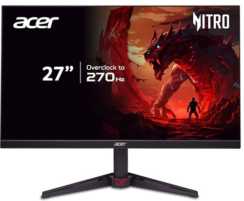 Acer Nitro VG270U Z1 Gaming Monitor 27 Zoll (69 cm Bildschirm) WQHD, IPS, 270Hz DP, 144Hz HDMI, 1ms (VRB), DP 1.4, 2xHDMI 2.0, FreeSync Premium