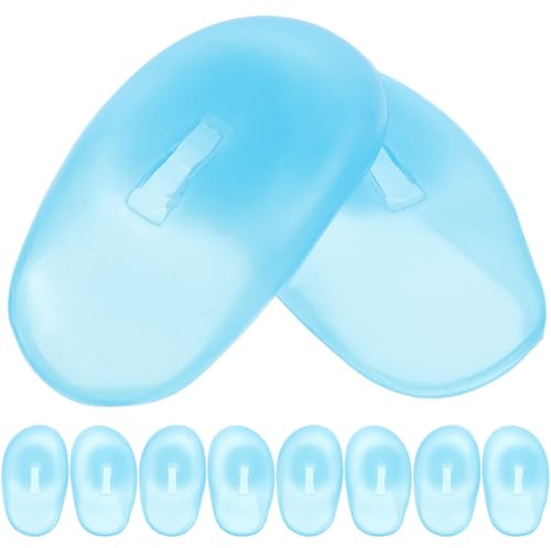 KICHOUSE Cache-Oreilles Souples 5 Paires en Silicone pour Soin Capillaire et Coloration, Protection Auditive pour Salon Coiffure, Réutilisable et Confortable