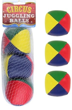 HENBRANDT Premium Circus Juggling Balls Set - 5.5cm Multicolour Professional Learning Toy for Kids Adults Beginners Performance Training Entertainment
