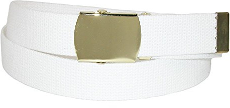 Cotton Adjustable Belt with Brass Buckle