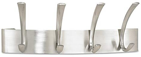 Safco Curve Porte manteau avec 4 crochet - Argent