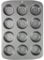 PME CSB110 Moule Anti-adhérent en Acier au Carbone pour 12 Muffins, Acier Inoxydable, Silver, 37.299999999999997 x 26.1 x 3.1 cm