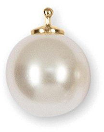 HEIDE HEINZENDORFF Einhängerpaar Perlkugel Weiss Medium, Gold