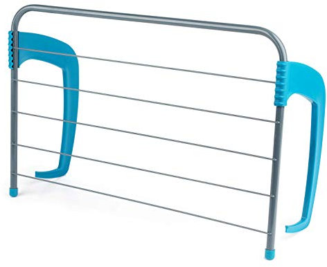 Beldray LA027535TQEU 6-bar Wäscheständer - zum Aufhängen von Heizkörpern, balkon, Kleidung Airer, Passt Bis Zu 6 Hand/Geschirrtücher, Zusammenklappbare Arme, Platzsparend Balkontrockner, Hängetrockner