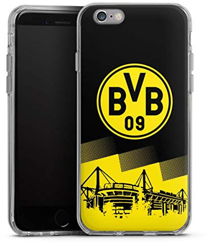 Silikon Hülle kompatibel mit Apple iPhone 6s Case transparent Handyhülle BVB Borussia Dortmund Stadion