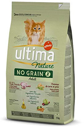 Ultima Nature No Grain Katzenfutter Trockenfutter für Katzen mit Truthahn - 1,1 kg, 1 x 1100 g
