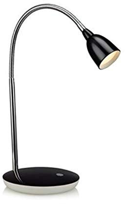 TULIP schwarze Tischleuchte von Markslöjd - eine Tischlampe aus Metall mit LED-Lichtquelle von 2,5 W Energieklasse A - eine einstellbare Lampe 16x41,5x25cm
