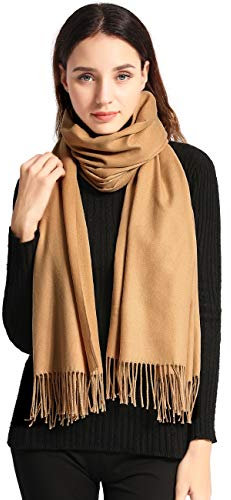 Arctic Penguin Pashmina Schal Kaschmir Stolen Damen Schultertuch für Frauen Hochzeit Kaschmirschal Herren Umschlagtuch Winter/ (Kamel)