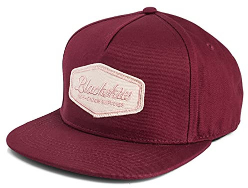 Blackskies® Oasis Snapback Cap | Damen Herren Baseball Mütze | Kappe für Surfer + Skater Basecap Weinrot-Beige