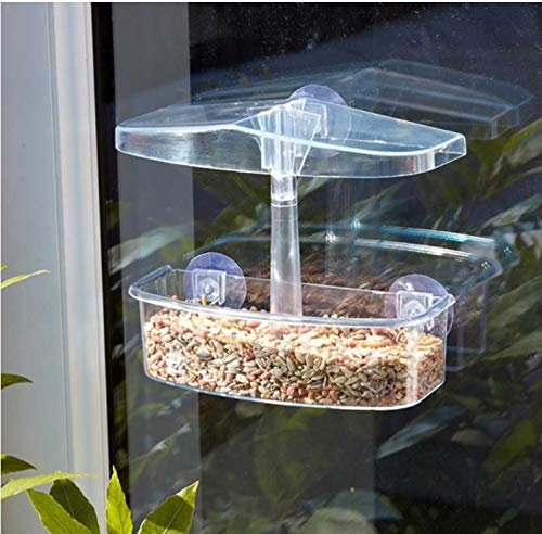 Garden Mile Vogelfutterstation für Wildvögel, ideal für Wildvögel, Talg, Mehlwürmer und andere Wildvögelfutter für den Garten (Fensterbeobachtung)
