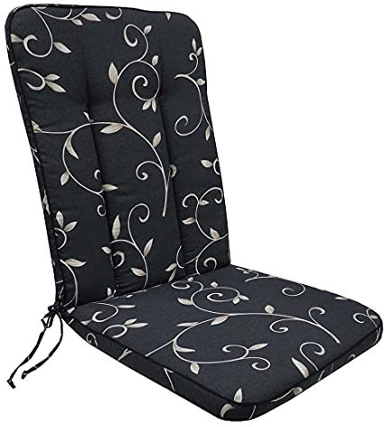 OUTLIV. Hochlehnerauflage Romeo Elegance, Dralon Bezug, Polsterauflage, Witterungsbeständig, Wasserabweisend, 109x48x5 cm, Schwarz-Beige,
