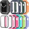 Pocoukate 12 Piezas Funda Protector de Pantalla Templado Compatible con Apple Watch Series 6, 5, 4, SE 40mm, HD Protección Cover Protectora Completo, Película Cristal para iWatch 40 mm Case