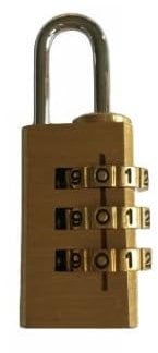 Primaster Zahlenschloss Messing 45 mm Vorhängeschlösser