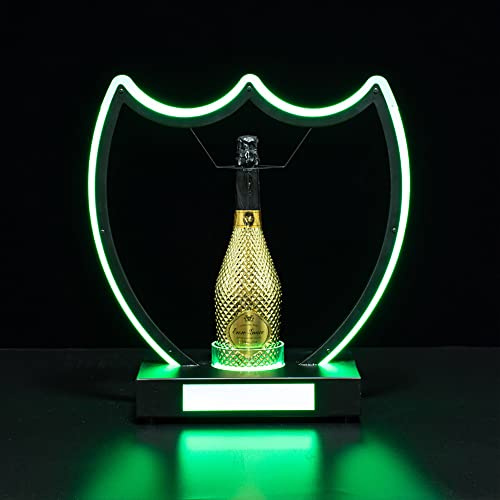 Espositore per Bottiglie di Vino, Portabottiglie LED Illuminato Bottiglia per Birra, Vino, Champagne, Prosecco,D