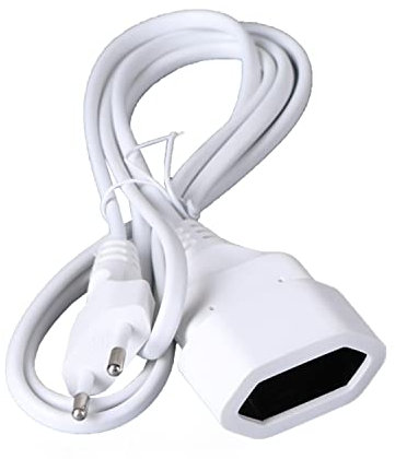 H4L Verlängerungskabel mit Flachstecker 5m Weiß Stromkabel Verlängerung Kabel Verlängerung 230V