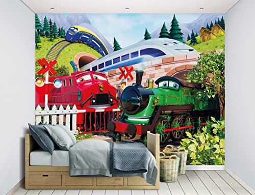 Walltastic Train Adventure 46641 Wallpaper Mural, FSC Paper, Multi, 8 feet High x 10 feet Wide, 1 Size
