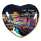 Lywallca USA Las Vegas Kühlschrankmagnet, Kühlschrankaufkleber, Kollektion, dekorativer Magnet, Reise-Souvenir, herzförmiges Kristallglas, 5,1 x 4,5 x 1,1 cm