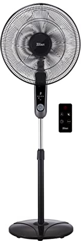 Zilan Standventilator mit 16 Zoll LED-Display, 3 Geschwindigkeitseinstellungen, 7,5 Stunden Timer, 3 Lüftungs-Modi, Oszillation