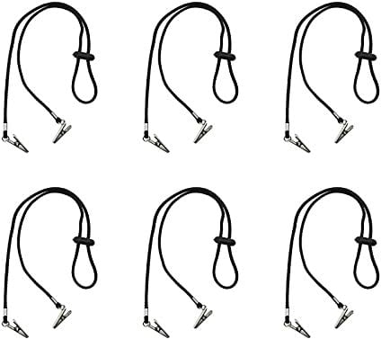 Serviettenhalter Kette, Einstellbar Serviettenclips, Serviettenhalter Lanyard Serviettenkettchen Verstellbar Lanyard Serviettenkette mit Clip Kette Flexible Lanyard für Hotel Restaurant, Familie, 6Stk