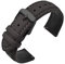 ANNEFIT Uhrenarmbänder für Herren 22mm mit Schwarz Schnalle, Vintage Nubuk Wildleder Weiches Leder mit Schnellverschluss (Dunkelgrau)
