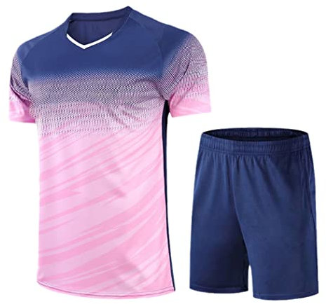 Herren Badminton Wear Kurzarm Shirt Schnelltrocknend Atmungsaktiv Shorts Wettkampf Trainingsanzug Sportswear, Nr. 3, L
