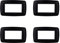 4 Pezzi Placche Compatibile Con Bticino Living, Placche Plastica Bombata (4 Posti/Moduli,Nero)