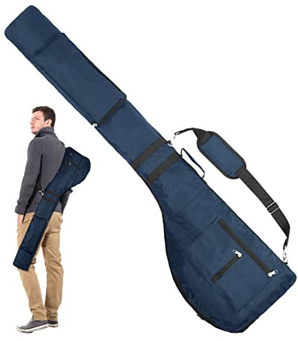 Brynnl Golf-Reisetasche Mini 49'' Sunday Golf Bag Faltbare Golfschlägertasche für bis zu 10 Golfschläger mit Gurt Leichter Transport zur Driving Range, Blau