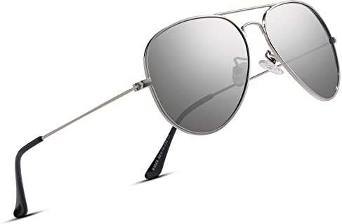 COASION Pilotenbrille Herren Damen Polarisierte Sonnenbrille Fliegerbrille Piloten Sonnenbrillen UV400 Schutz Metallrahmen