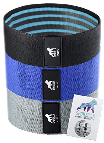 Sporzilla® Booty Band - Widerstandsbänder für einen Straffen Hintern - Fitnessbänder Set für jedes Level: Reha, Fortgeschrittene und Profis - Resistance Bands