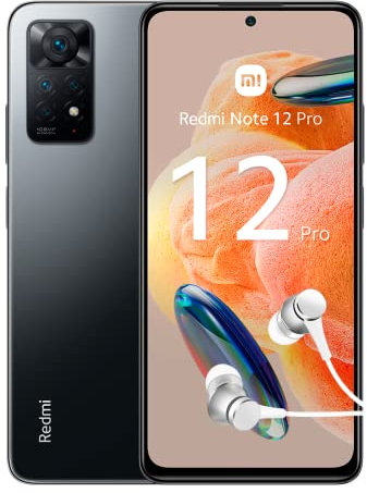 Xiaomi Redmi Note 12 Pro 4G - Smartphone 6+128GB, Schermo 6,67 AMOLED FHD+ 120Hz, Qualcomm Snapdragon 732G, Tripla fotocamera da 108MP, Turbo Charge da 67W, Grigio (versione ES + 3 anni di garanzia)