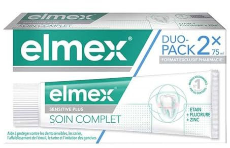 Elmex Vollständige Pflege Zahnpasta Sensitive Plus 2 x 75 ml Packung