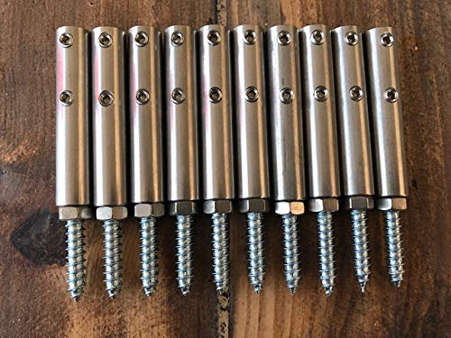 lot de 10 tendeurs inox 316 de câble pour poteau en bois diamètre 6 mm