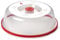 Snips, Campana para Microondas, Tapadera Microondas 26,2 x 26,2 x 7,6 cm, Tapa de Microondas Color Rojo y Transparente, Made in Italy