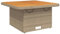 vidaXL Gartentisch, Outdoor Tisch mit Verstellbarer Tischplatte, Couchtisch mit Stahlrahmen, Esstisch Gartenmöbel, Beige Poly Rattan Akazienholz