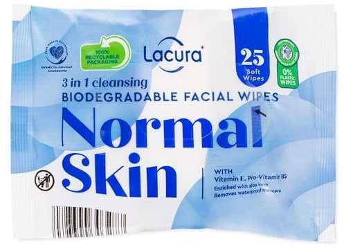 Lacura Normal Skin Facial Wipes 25 Pack
