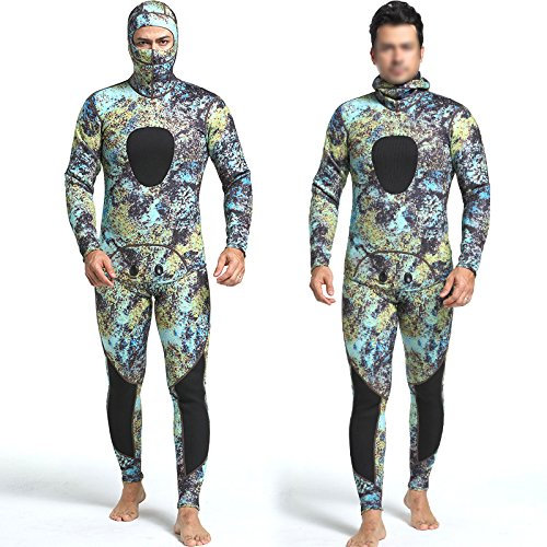 Eighosee Tauchanzug, Neopren, 3 mm, für Herren, zum Tauchen, Speerfischen, Neoprenanzug, Surfen, Schnorchel, Badeanzug, Geteilte Anzüge, Kombination aus Surf, Neoprenanzug (MY047 L)